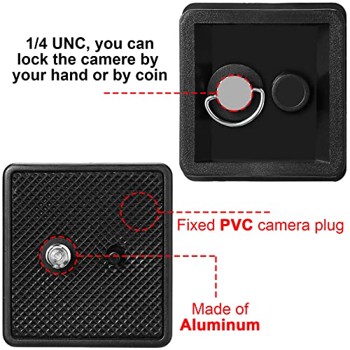 TOODOO 2 Pieces 41mm QR Release Plate Camera Tripod Ball Head Quick Release Plate Replacement Compatible with Ambico V0552 V0554, Sunpak 7500 Pro 7500tm 7575, Kalimar Pro-tech V40 - size: 41mm