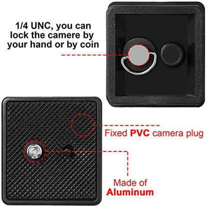 TOODOO 2 Pieces 41mm QR Release Plate Camera Tripod Ball Head Quick Release Plate Replacement Compatible with Ambico V0552 V0554, Sunpak 7500 Pro 7500tm 7575, Kalimar Pro-tech V40 - size: 41mm