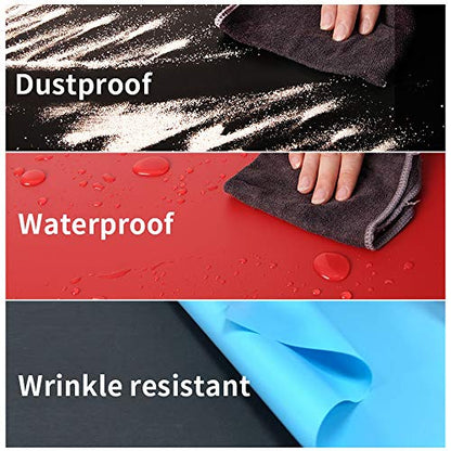 Meking 20x39 Inch PVC Backdrop, 2-Pack Waterproof Matte Photography Background for Flat Lay Food & Cosmetic Small Product Photo Studio Shooting (White+Black)
