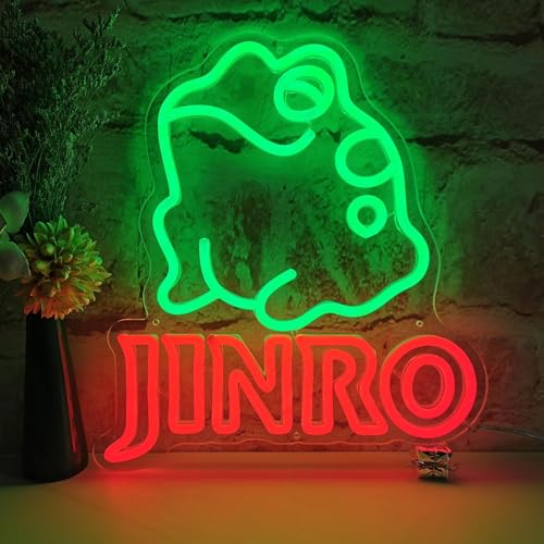 Jinro Soju Frog Neon Sign for Wall Decor, USB Powered Korean Soju LED Neon Light, Dimmable Soju Bar Sign for Bedroom, Kitchen, Bistro, Pub, Man Cave, Restaurant, Club, Party, Home Decor - color: Frog Jinro(13")