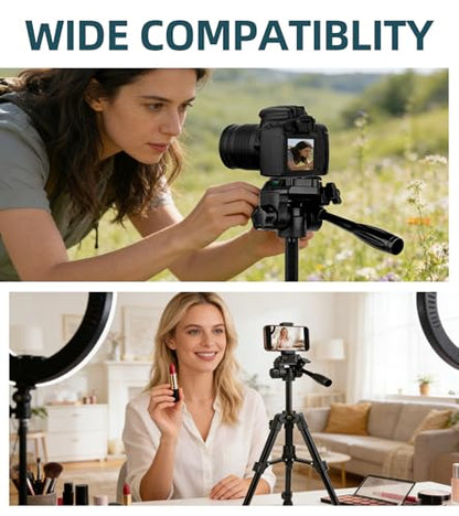 25'' Mini Tripod for Camera, Small Tabletop Travel Camera Stand, Compact Portable Desk Lightweight Tripods for DLSR Cell Phone Vlog Video Recording - size: 25in(Alu)