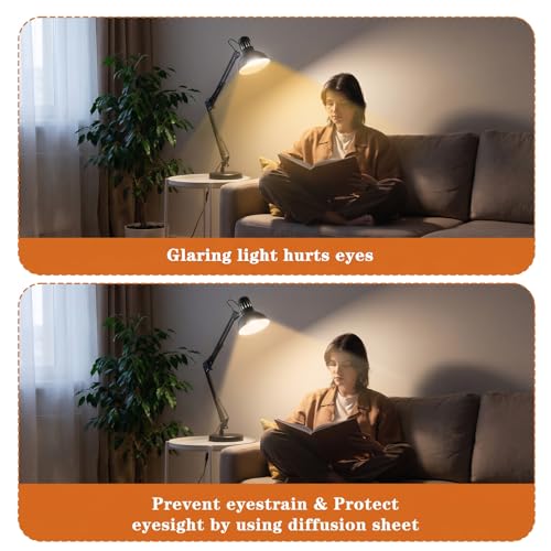 3Pcs Light Diffuser Sheet- Adhesive Ceiling Light Diffuser 11.2 × 8.2in | Cutable White Fluorescent Light Diffuser for Soften Ceiling Light LED Downlight, Spotlight, Led Panel, Track Light