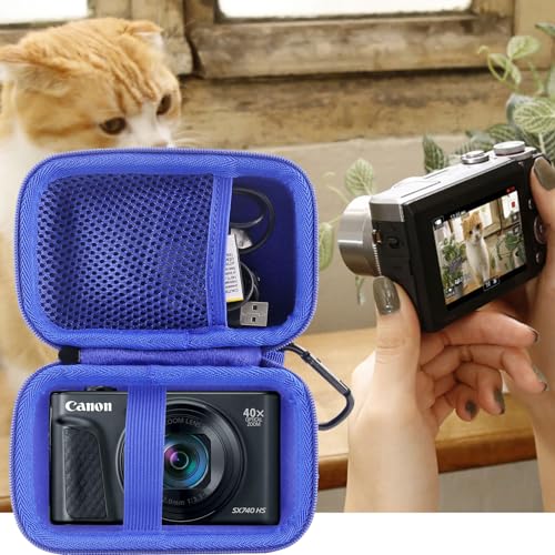 Hard EVA Travel Case for Canon PowerShot SX720 SX620 SX730 SX740 G7X/ G7X Mark III/ G7X Mark II Digital Camera (blue) - color: blue
