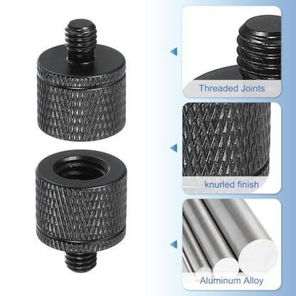 PATIKIL Tripod Screw Adapter 3/8" Female to M6 Male, 4 Pcs Tripod Nut Connectors Camera Mount Screw Camera Double Head Converter for Microphone Holder Magic Arms Accessories, 20 mm - size: 3/8" Female to M6 Male,20 mm