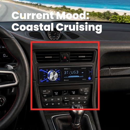 BOSS Audio Systems 632UAB Car Stereo - Single Din, Bluetooth, No CD DVD Player, AM/FM Radio Receiver, Wireless Remote Control, Aux in, USB - style: 632UAB Detachable Face