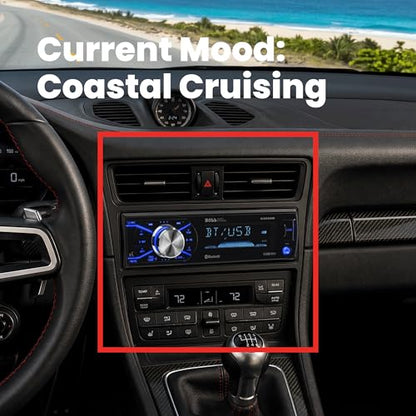 BOSS Audio Systems 632UAB Car Stereo - Single Din, Bluetooth, No CD DVD Player, AM/FM Radio Receiver, Wireless Remote Control, Aux in, USB - style: 632UAB Detachable Face