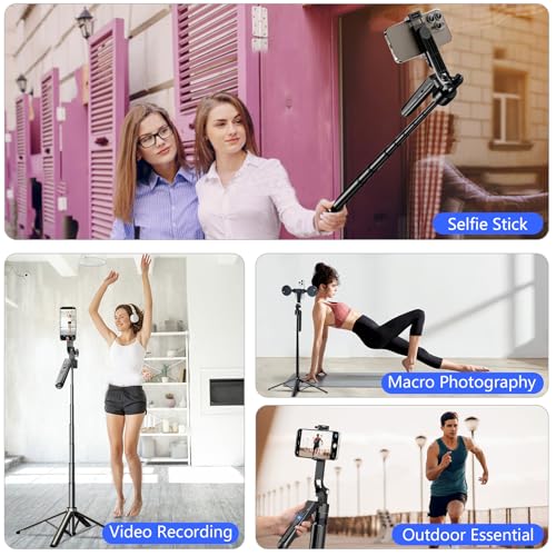 Auto Face Tracking Tripod for iPhone with Light, No APP Needed 70.9" Phone Camera Tripod Stand 360 Rotation Selfie Stick Follows Your Movement with Remote for Content Creator Vlog Live Stream - size: Tracking Tripod with 2 Ring Light