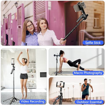 Auto Face Tracking Tripod for iPhone with Light, No APP Needed 70.9" Phone Camera Tripod Stand 360 Rotation Selfie Stick Follows Your Movement with Remote for Content Creator Vlog Live Stream - size: Tracking Tripod with 2 Ring Light