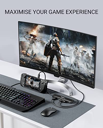 USB C Hub 4K 60Hz, Dockteck 7-in-1 USB C PD Ethernet Hub Dongle with 4K 60Hz HDMI, 1Gbps Ethernet, 100W PD, 2 USB 3.0, SD/Micro SD for MacBook Air/Pro M1 2020, iPad Pro 2021, iPad mini 6 and More - color: 7 IN 1 Black