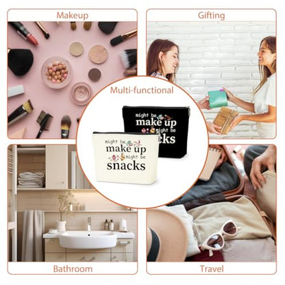 2 PCS Friend Gifts for Women Makeup Bag, Snack Bags, Funny Gifts Cosmetic Bags, Sister Birthday Christmas Graduation Friendship Gift for Daughter From Mom - might be makeup might be snacks - color: Multicolor 0081