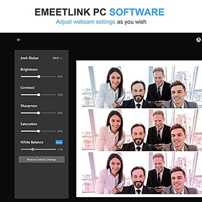 EMEET 1080P Webcam with Microphone, C960 Web Camera, 2 Mics Streaming Webcam, 90°FOV Computer Camera, Plug and Play USB Web Cam for Online Calling/Conferencing, Zoom/Teams/Facetime/YouTube, Laptop/PC - style: Clear 1080P w/ 90° Wide FOV