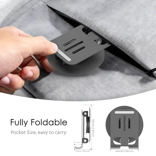 Metal Cell Phone Stand for Desk, Multi-Angel Adjustable 360° Rotation Desktop Phone Holder and Foldable Mobile Phone Stand, Compatible with iPhone 17 16 Pro Max and All Smartphones, Gray - color: Gray