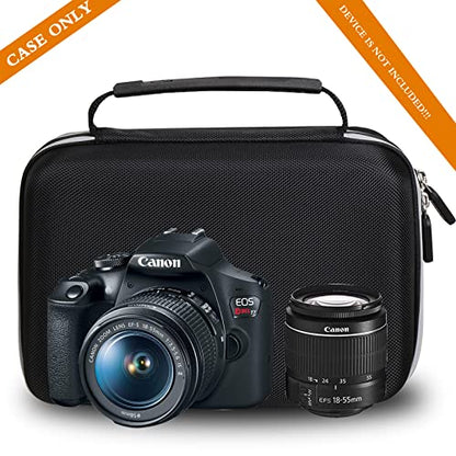 Aproca Case Compatible with Canon EOS Rebel T7, R50, R6 Mark II, R100, R50 V, R8, T6, R10, SL3, R5 Mark II, 5D Mark IV, R7, 90D, R5, T100 Camera, Portable Bag for Accessories (Case Only) - color: Black