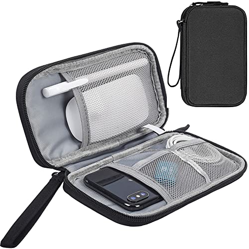 Electronics Accessories Bag / Electronic Organizer Case, Durable Small Electronics Accessories Storage Bag for Various USB, Cables, Hard Drive, Phone, Cords and Power Travel Gadget Carry Bag, Black - color: Black