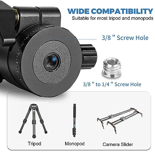 Tripod Ball Head, CAVIX H-46 Metal Ball Head Camera Tripod Head 44lbs/20kg Load with Arca Swiss Quick Release Plate for Tripod, Monopod, DSLR, Camera - size: Ball Dia. 46mm