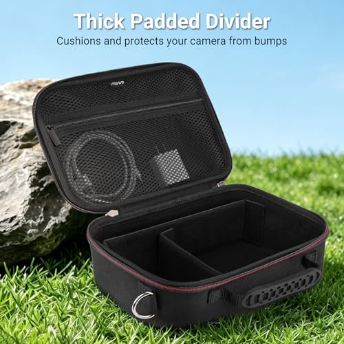 MOSISO Hard Shell Digital Camera Case, Travel Carrying Case for DSLR/SLR/Mirrorless Cameras, Len and Tripod&Shoulder Strap&3 Adjustable Dividers, EVA Case Compatible with Canon/Sony/DJI Mavic, Black