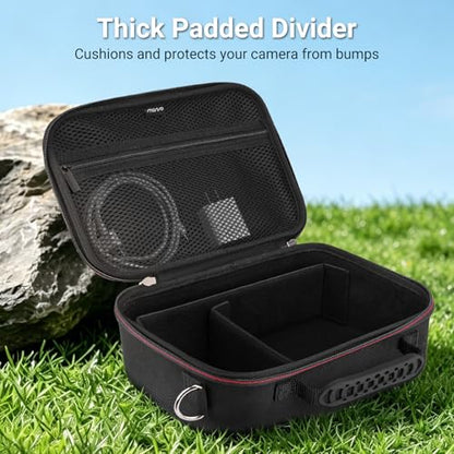 MOSISO Hard Shell Digital Camera Case, Travel Carrying Case for DSLR/SLR/Mirrorless Cameras, Len and Tripod&Shoulder Strap&3 Adjustable Dividers, EVA Case Compatible with Canon/Sony/DJI Mavic, Black