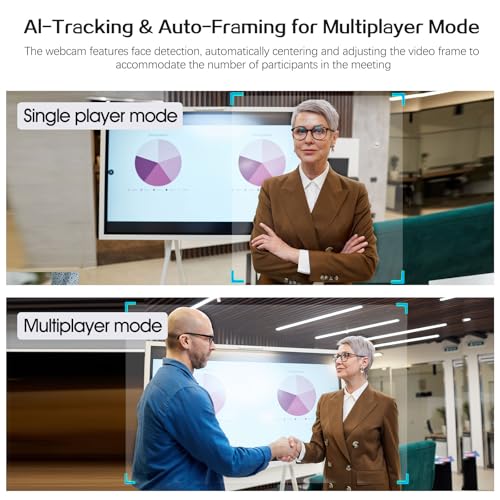2K Webcam for pc with AI,Web Camera/8X Digital Zoom Computer Camera with USB 3.0/HDR/Dual Noise-Cancelling Mics，Zoom/Teams/Skype/Facetime/Meeting - size: 2K webcam