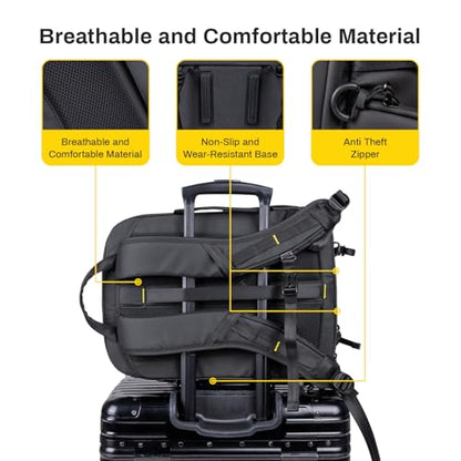 RaLeno Camera Backpack Bag, 22L+5L (Expandable Compartment) Waterproof Camera Case with Quick-Access Side Pocket for DSLR SLR Mirrorless Camera Compatible with DJI Mavic Drone/16 Laptop/Tripod Holder