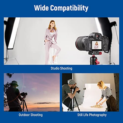 NEEWER Tripod Head, 360° Rotating Panoramic Ball Head with 1/4” Quick Shoe Plate for Tripod Monopod Slider DSLR Camera Camcorder, Max Load up to 5kg/11lb – GM28 - style: GM28