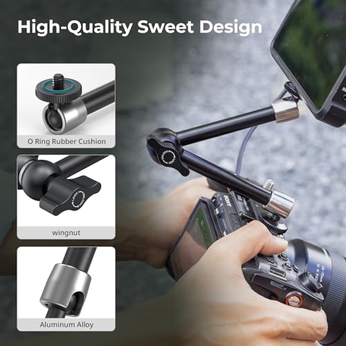 SmallRig 9.8-inch Magic Arm 2-Pack, Adjustable Articulating Friction Arm Mount with 1/4"-20 Thread Screw, for Camera Monitor/LED Light Setup, 5317 - style: 2-Pack