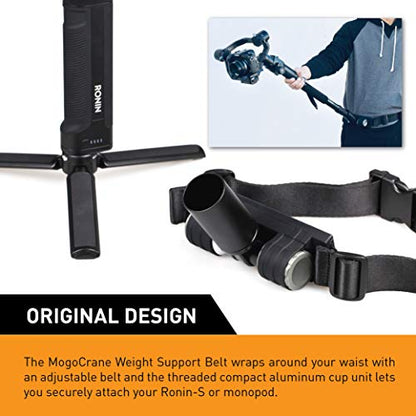Kamerar MogoCrane Belt Kit, Weight Support for Single Handed Gimbal Stabilizer, DJI Ronin-S, Zhiyun Crane 2, Crane Plus, Moza Air 2, AirCross, Hold the Gimbal Easier and Longer