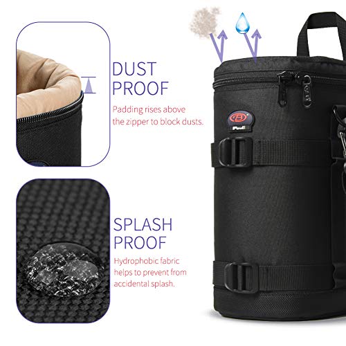 Lens Pouch For DSLR Camera Lens Fits for Canon, Nikon, Pentax, Sony, Olympus, Panasonic, and other Lens BL-0009 - size: BL-0009