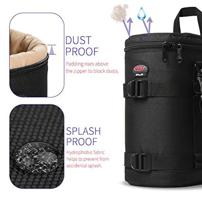 Lens Pouch For DSLR Camera Lens Fits for Canon, Nikon, Pentax, Sony, Olympus, Panasonic, and other Lens BL-0009 - size: BL-0009