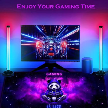 Blacklight Gaming Mouse Pad – UV Reactive Neon Panda Gamer Design, Glow in The Dark RGB Desk Mat, Smooth Precision Surface with Non-Slip Rubber Base for PC & Console Gaming - 31.5" x 11.8" - color: Panda