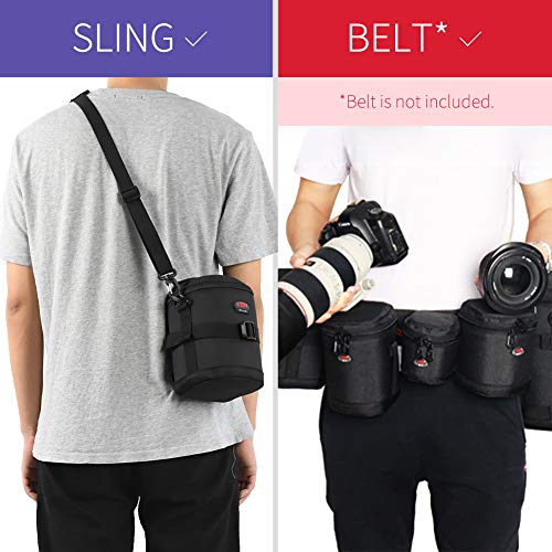 Camera Lens Case DSLR Camera Lens Bag Fits for Canon Nikon Pentax Sony Olympus Panasonic and Other Camera Lens - size: BL-0007