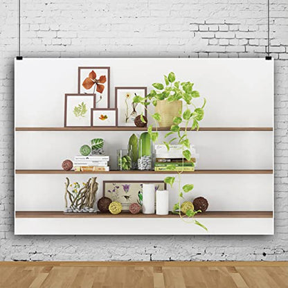 15x10ft Modern Living Room Backdrop Green Plant Bookcase Office Zoom Backdrop for Video Conference Zoom Screen Background for Home Office Background for Zoom Meeting Video Recording - size: 15x10ft