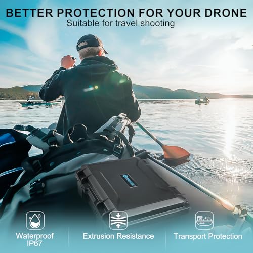 Lekufee Waterproof Hard Carrying Case for DJI Air 3S, Air 3 Drone, Fly More Combo, Battery, DJI RC Pro 2,RC 2,RC N3/N2, and Accessories(Case Only)