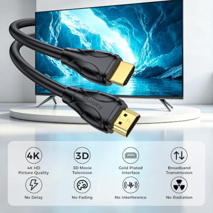 4K HDMI Cable 20ft, High Speed 2.0 Cables &4K@60Hz 2K 1080P, High Speed Gold Plated Connectors hdmi Cord, Compatible with PlayStation Arc PS3 PS4 PC HDTV - size: 20FT