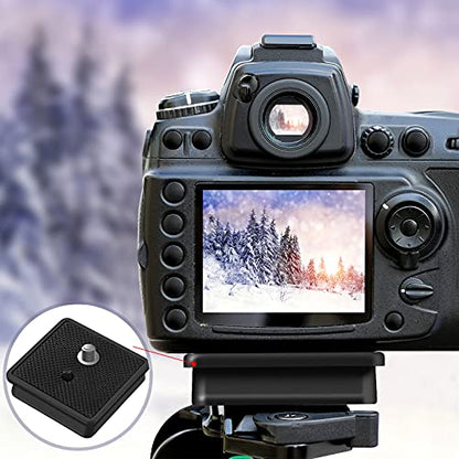 TOODOO 2 Pieces 41mm QR Release Plate Camera Tripod Ball Head Quick Release Plate Replacement Compatible with Ambico V0552 V0554, Sunpak 7500 Pro 7500tm 7575, Kalimar Pro-tech V40 - size: 41mm