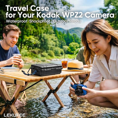 Lekufee Travel Waterproof Hard Case for Kodak PIXPRO WPZ2 Digital Camera, Battery, and other Accessories(Case & Bag Only)