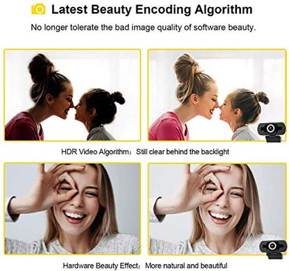 Anivia Upgraded 1080P HD Webcam with Microphone, Web Camera, USB Camera for Computer Plug and Play, 30FPS, for Meetings Video Calls Compatible with Desktop Laptop