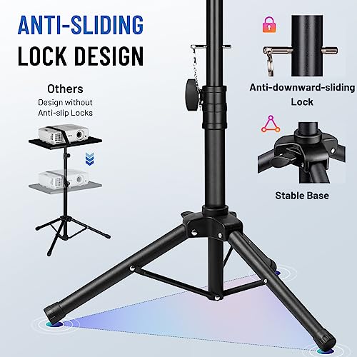 CAHAYA Projector Stand Tripod Adjustable - Stable for Tablets Phones Book Height 26" to 51.5" Multifunctional Laptop DJ Rack Stand Portable for Outdoor Movies CPS0331 - style: Tripod Projector Stand