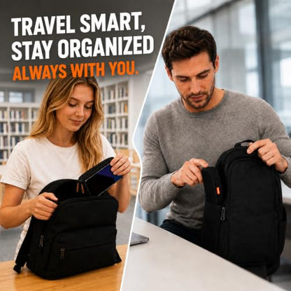 Small Hard Shell Zipper Case - Protective EVA Carrying Case - Universal Portable Storage Travel Pouch Bag for Power Bank, External Hard Drive, Charger, Cell Phone, USB Cable, Electronic Accessories