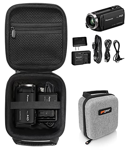 Camcorder Case for Sony HD Video Recording HDRCX440, HDRCX405 Handycam; Canon VIXIA HF R800, Panasonic HC-V180K, Kimire HD Recorder, Sony HDRAZ1VR/W, SiOnyx Aurora Day/Night Action Camera - color: Tweed Gray