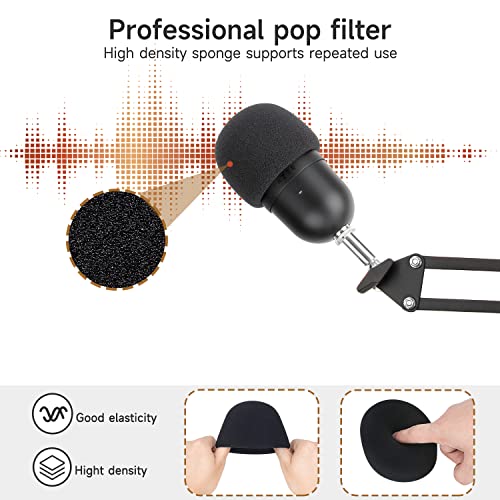 For Razer Seiren Mini Boom Arm - Mic Stand with Reduce Wind Noises Mic Foam Cover, 3/8" to 5/8" Adapter Compatible with Most Microphone - color: Rz Mini Stand