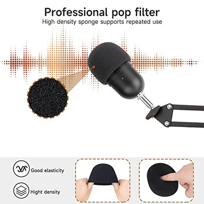 For Razer Seiren Mini Boom Arm - Mic Stand with Reduce Wind Noises Mic Foam Cover, 3/8" to 5/8" Adapter Compatible with Most Microphone - color: Rz Mini Stand