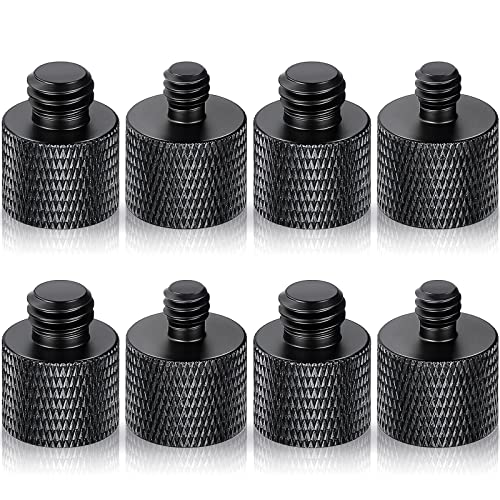 8 Pcs 1/4 to 3/8 & 3/8 to 1/4 Camera Tripod Adapter Male to Female Screw Camera Screw Adapter for Mount, Monitor Tripod Stand Microphone Stand Mic