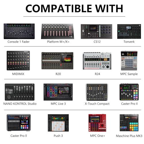 Musiin Home Studio Small Desktop Mixer Stand, Aluminum Portable Folding Heat Dissipation Lift Stand, Compatible with Nektar Panorama CS12, Rode RODECaster Pro II, Tascam Mixcast 4 (Gray)
