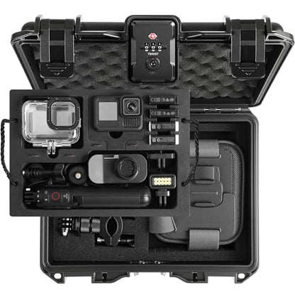 STARTRC VCR Case Organizer for GoPro Hero 13, Lockable TSA Dual Layer Waterproof Hard Carrying Case for GoPro Hero 12/11/10/9/8/Media Mod/Volta/Creator Edition/Action Camera and Other Accessories