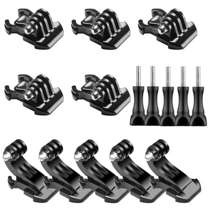 Quick Release Buckle Clip Basic Mount, Vertical Surface J-Hook Buckle Mount Base with Long Thumb Screws Kit for Most Action Camera