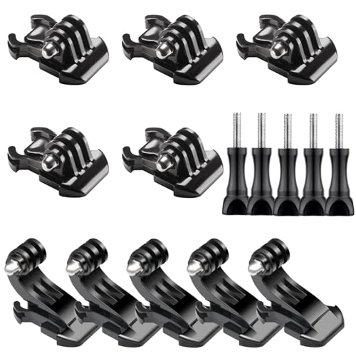 Quick Release Buckle Clip Basic Mount, Vertical Surface J-Hook Buckle Mount Base with Long Thumb Screws Kit for Most Action Camera