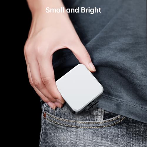 Cold Shoe Camera Light: Color LED Video Light- 3200K-5600K+CRI95 Rechargeable Camera Light, 3 Cold Shoe Mount for DSLR/GoPro/Sony/Canon, Vlog Filming TikTok Live & Photography