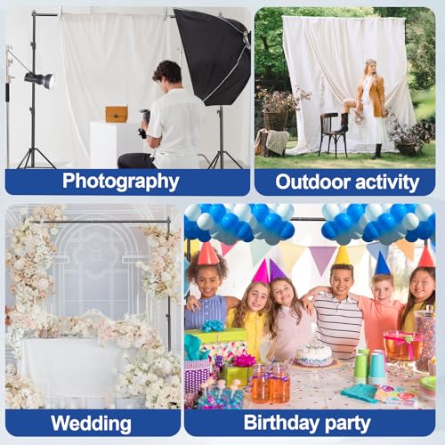 12 x 10ft Photo Video Studio Heavy Duty Backdrop Stand, Adjustable Photography Background Support Systemt Kit with Shock-Proof Spring, Carrying Bag, 6 Clamps - size: 10×12ft