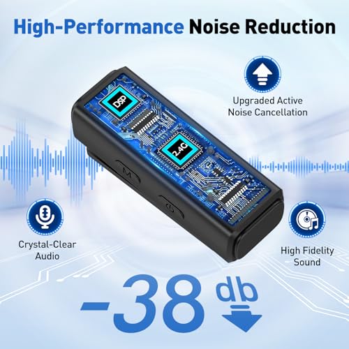 USB C Wireless Lavalier Microphone for Android, PC, Laptop, iPhone 15/16, USB Microphone with Noise Cancellation, Lapel Mic Wireless for Video Recording, Vlog, YouTube, TikTok