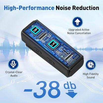 USB C Wireless Lavalier Microphone for Android, PC, Laptop, iPhone 15/16, USB Microphone with Noise Cancellation, Lapel Mic Wireless for Video Recording, Vlog, YouTube, TikTok